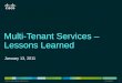 Multi-Tenant Services – Lessons Learned