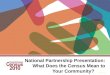 National Partnership Presentation:  What Does the Census Mean to Your Community?