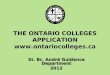 THE ONTARIO COLLEGES APPLICATION ontariocolleges
