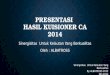 Presentasi  Hasil kuisioner CA 2014