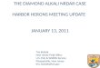 THE  DIAMOND ALKALI NRDAR  CASE HARBOR HERONS MEETING  UPDATE JANUARY 13, 2011 Tim  Kubiak