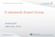 E-standards Expert Group