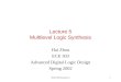 Lecture 5 Multilevel Logic Synthesis