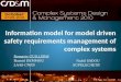 Information model for model  driven safety requirements  management of  complex systems