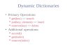 Dynamic Dictionaries