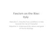 Fascism on the Rise: Italy