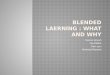 Blended  laerning  : what and why