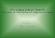 The Legislative Branch The Senate and House of Representatives