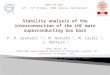 Stability analysis  of the  interconnection  of the LHC main  superconducting  bus bars
