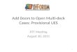 Add Doors to Open Multi-deck Cases: Provisional UES