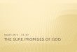 The Sure Promises Of God
