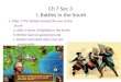 Ch  7 Sec 3  I. Battles in the South