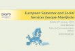 European Semester  and Social Services Europe  Manifesto