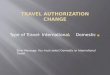 Travel Authorization Change