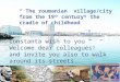 “ The  roumanian   village/city from the 19 th  century- the cradle of childhood”
