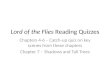 Lord of the Flies  Reading Quizzes