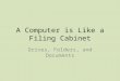 A Computer is Like a Filing Cabinet