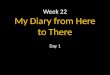 Week  22 My Diary from Here to There