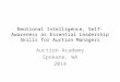 Emotional Intelligence, Self-Awareness as Essential Leadership Skills for Auction Managers