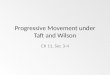 Progressive Movement under Taft and Wilson