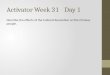 Activator Week 31    Day 1