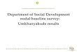 Department of Social Development nodal baseline survey: Umkhanyakude results