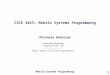 CSCE 4013: Mobile Systems Programming
