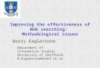 Improving the effectiveness of Web searching:  Methodological issues