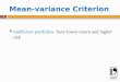 Mean-variance Criterion