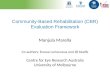 Community-Based  Rehabilitation  (CBR) Evaluation Framework