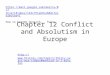 Chapter 14 Conflict and Absolutism in Europe