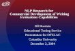 NLP Research for  Commercial Development of Writing Evaluation Capabilities