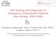 HIV Testing and Diagnosis of Emergency Department Patients New Jersey, 2005-2008