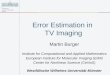 Error Estimation in  TV Imaging