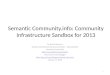 Semantic Community: Community Infrastructure Sandbox for 2013