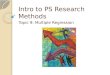Intro to PS Research Methods