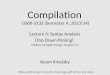 Compilation   0368 - 3133 (Semester A, 2013/14)