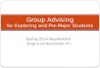 Group Advising for Exploring and Pre-Major Students