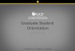 Graduate Student  Orientation