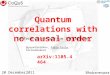Quantum correlations with no causal order