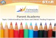 Parent Academy Topic: Understanding the State and District Testing Programs