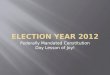 Election Year 2012