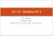 Ch  17:  Kinetics  Pt  1