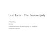 Last Topic - The Sovereignty