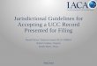 Jurisdictional Guidelines for Accepting a UCC Record Presented for Filing