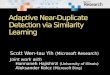 Adaptive Near-Duplicate Detection via Similarity Learning