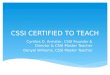 CSSI CERTIFIED TO TEACH
