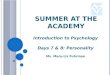 Summer at the  Academy