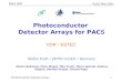 Photoconductor  Detector Arrays for PAC S IIDR - ESTEC
