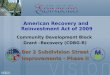 American Recovery and  Reinvestment Act of 2009